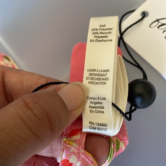 NWT For Love and Lemons Painterly Cutout Bra Pink Lace Floral Romantic Sz Large - Picture 10 of 11